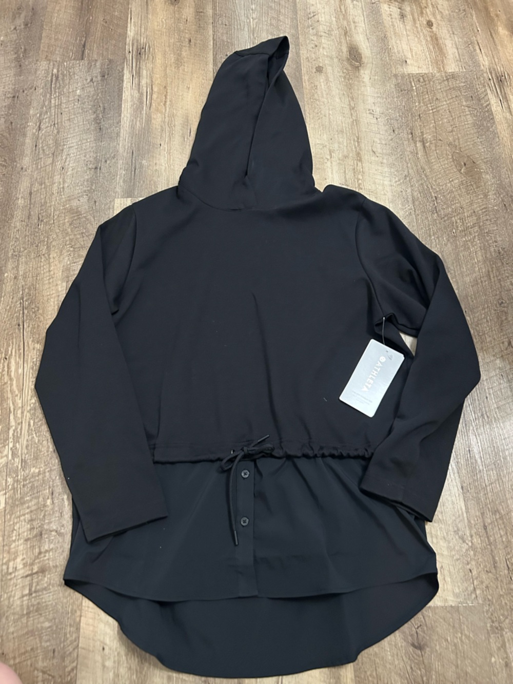Athleta Black Gallery Hoodie Top